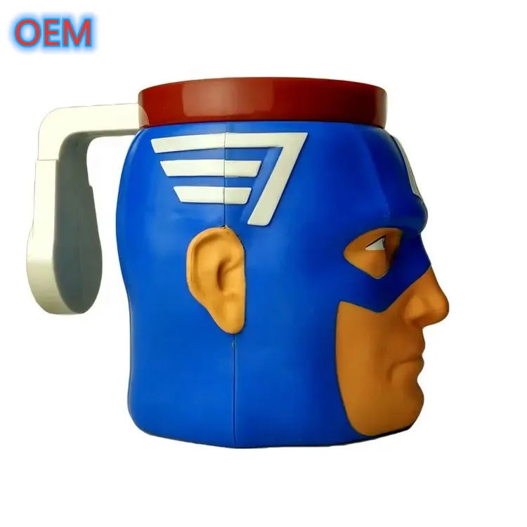 Custom 3d Plastic Cartoon Animal Ice Cream Cup, OEM Design 3d Anime Cup For Kids