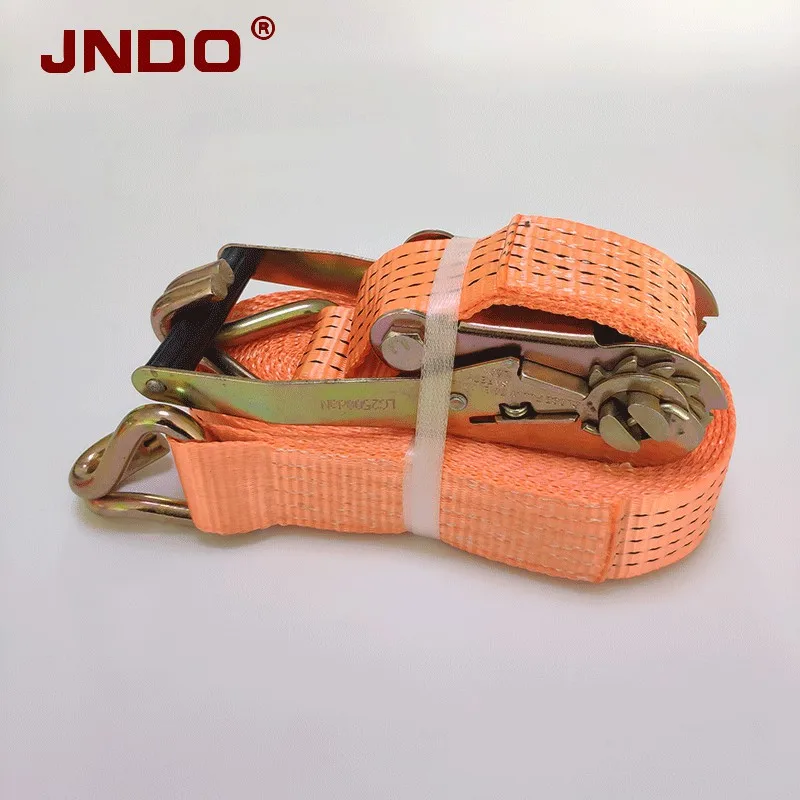 50mm 5ton High Strength Ratchet Tie Down Strap With Double J Hook