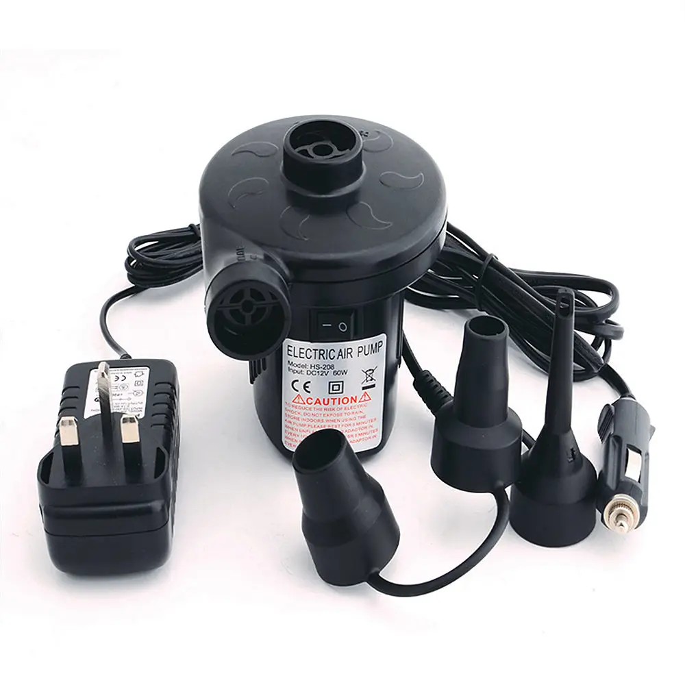 electric air pump high quality dc12v-ac230v portable small two way electric air pump for inflatables swimming ring