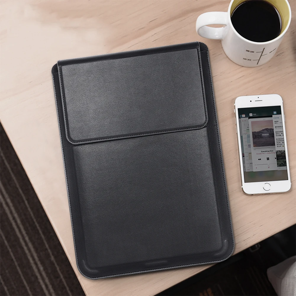 Good Quality Shockproof Laptop Sleeve Case Magnetic Laptop Sleeve Stand Bag Leather 4 in 1 Unisex Laptop Bag
