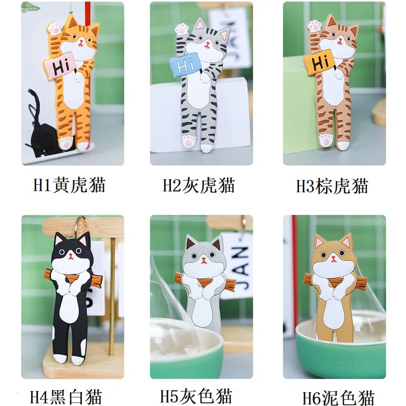 Korea Japanese cat refrigerator with magnet hook, cute and creative cartoon cat with tail hook