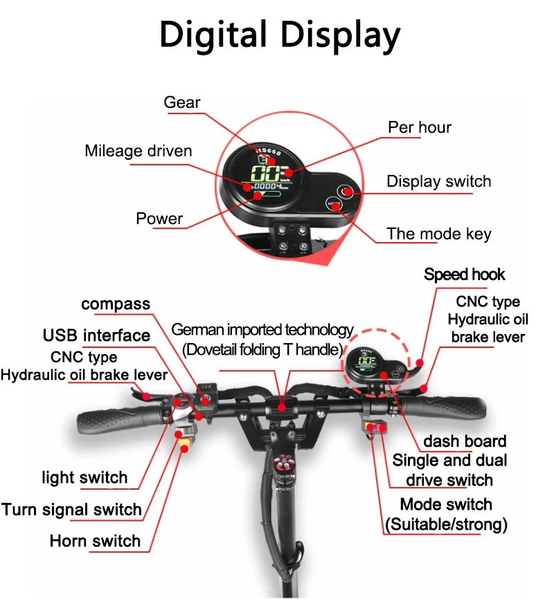 13Inch Big Wheel Fast Speed 50 Mp Scooter Electric Bike E Scooter 100Km Long Range 5600W Dual Motor Adult 60V Electric Scooter