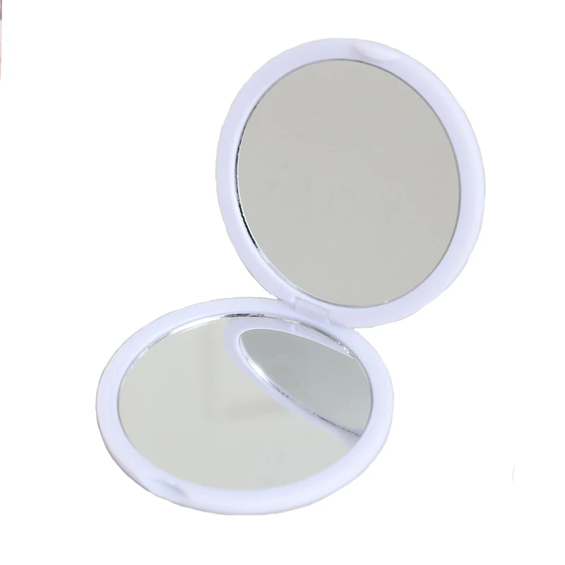 wholesale folding round pocket mirror portable double-sided flip cosmetic mirror accept design DIY cosmetic mirror