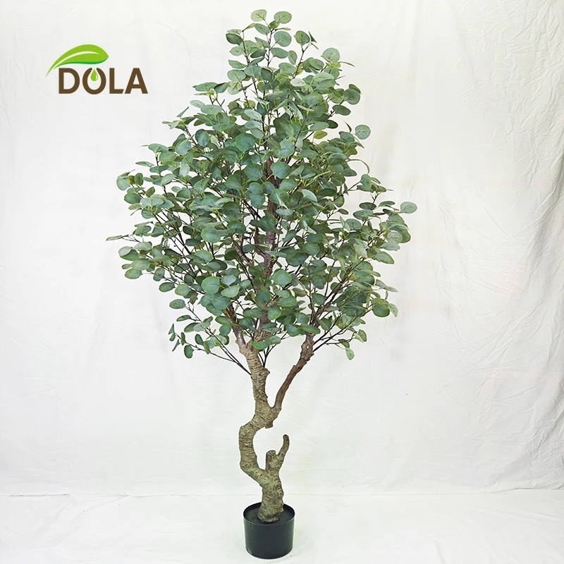 DOLA  Artificial Plant Artificial Money Tree For  Home  Artificial Eucalyptus Tree