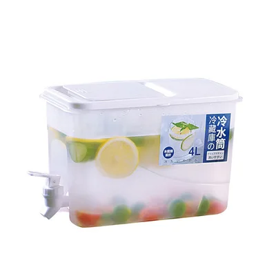 3.5L Refrigerator Ice water Beverage Dispenser Cold Water Kettle with Faucet Large Capacity Plastic Beverage Pot