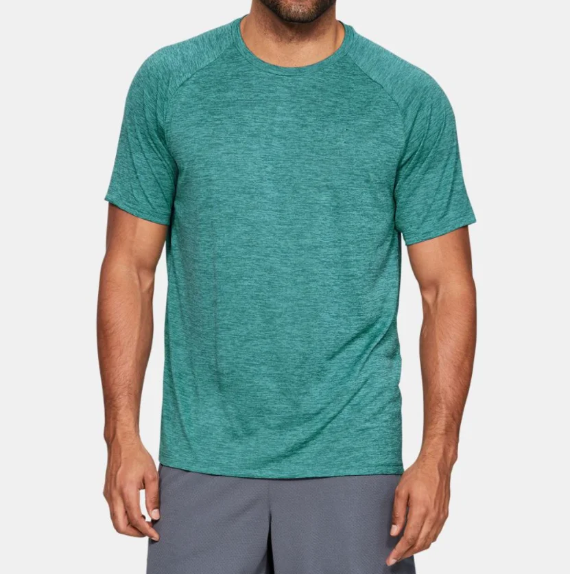 Elastane Sports Fabric Workout Gym Athletic T Shirt Custom Polyester Muscle Fit T Shirts Running Quick Dry Active Wear