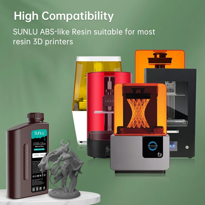 SUNLU 4k 6k 8k lcd dlp 3d printer photosensitive resin 405nm sla uver uv sensitive resin ABS like 3d resin