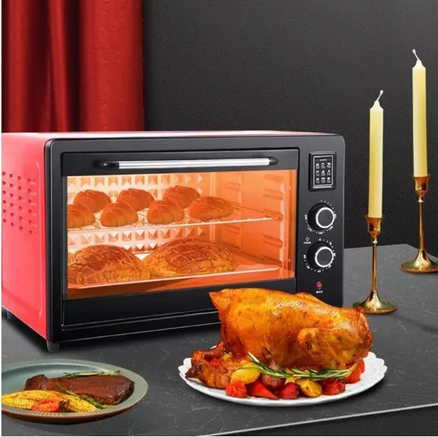 Commercial Double Layer Electric Oven Bread 48L Lar Capacity High Power Household Oven Stainless Steel Housing Toaster Feature