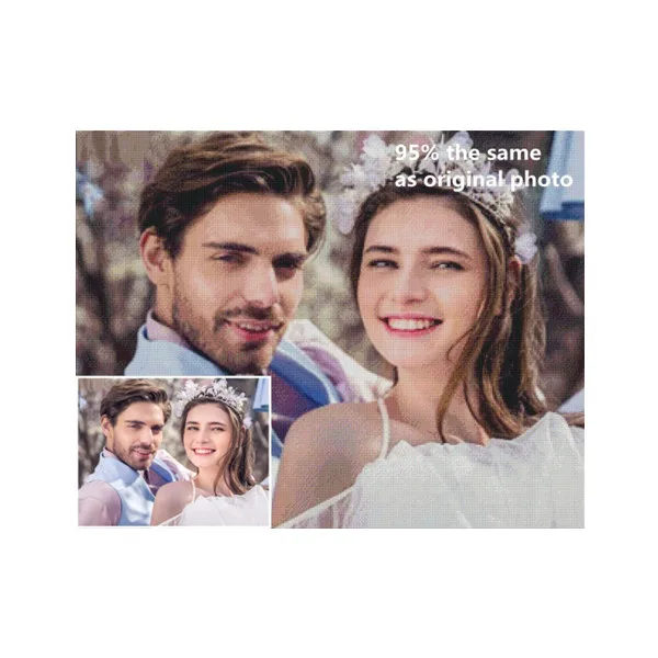 ML-DZ 1pc MOQ DropShipping Factory Canvas Design Diamond Photo Customized Handmade Art DIY 5d Full Drill Custom Diamond Painting