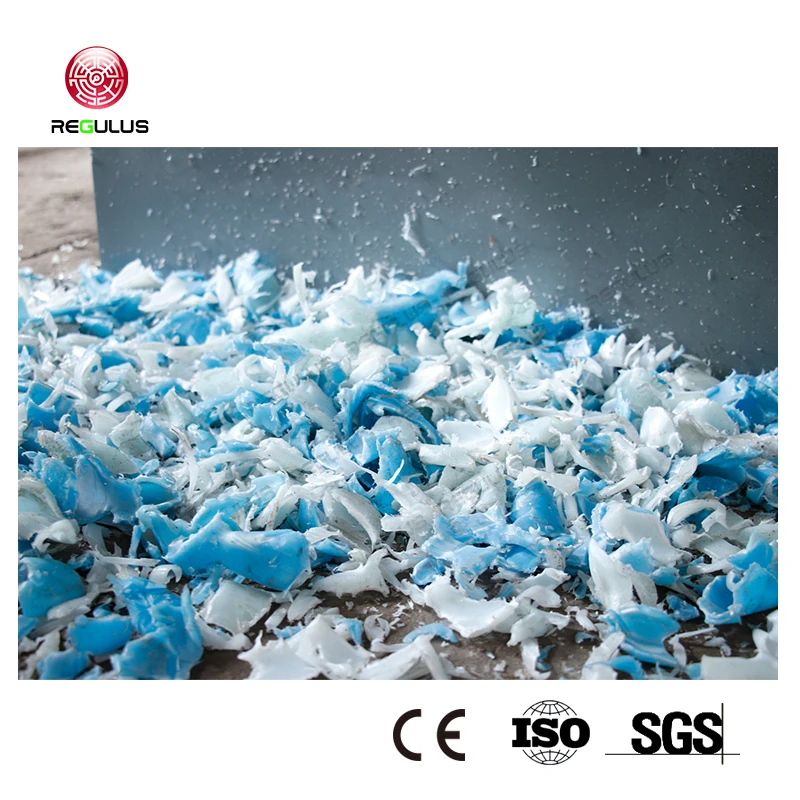 Shredding Recycling Plastic PE Materials Crates Boxes Buckets Pipes Pallets Single Shaft Shredder Machine