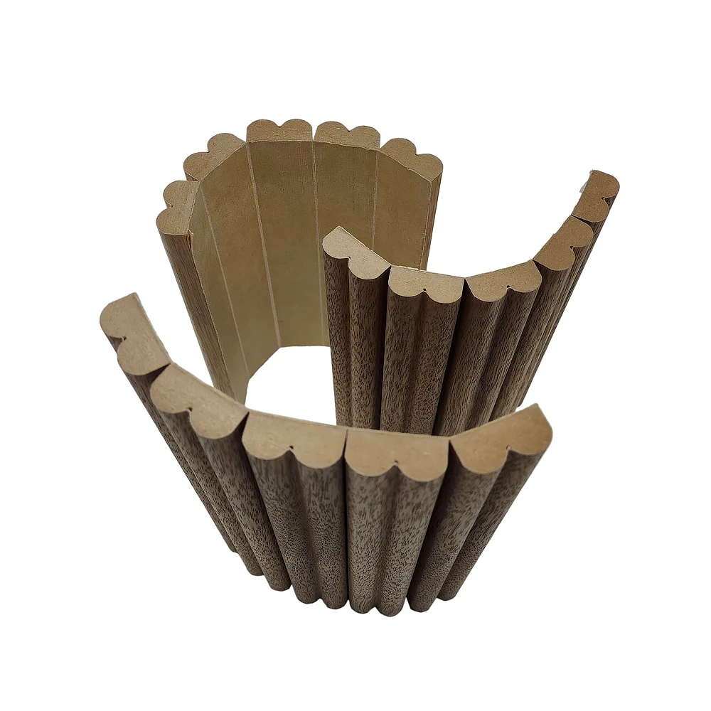 mini curcle wood slat panel curved decorative flexible mdf boards bendable wood roll panel