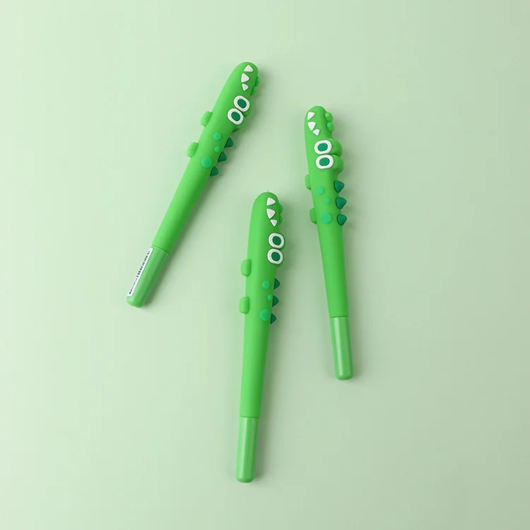Cute Anxiety Crocodile Gel Pen Silicone Children Student Office Pen