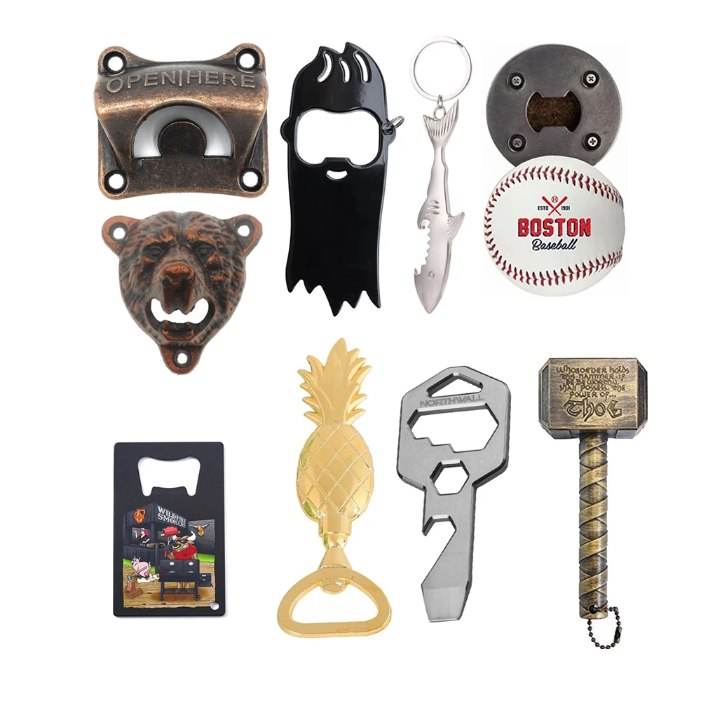 Custom Personalised Bullet Shell Bottle Opener Mini Carabiner Paracord Butterfly Knife Wallet Metal Bottle Opener Multi Card