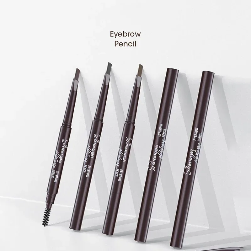 5 Colors Eyebrow Cosmetics Pencil Waterproof Double-headed Eyebrow Tattoo Natural Long Lasting Makeup Paint Eyebrow Pencil