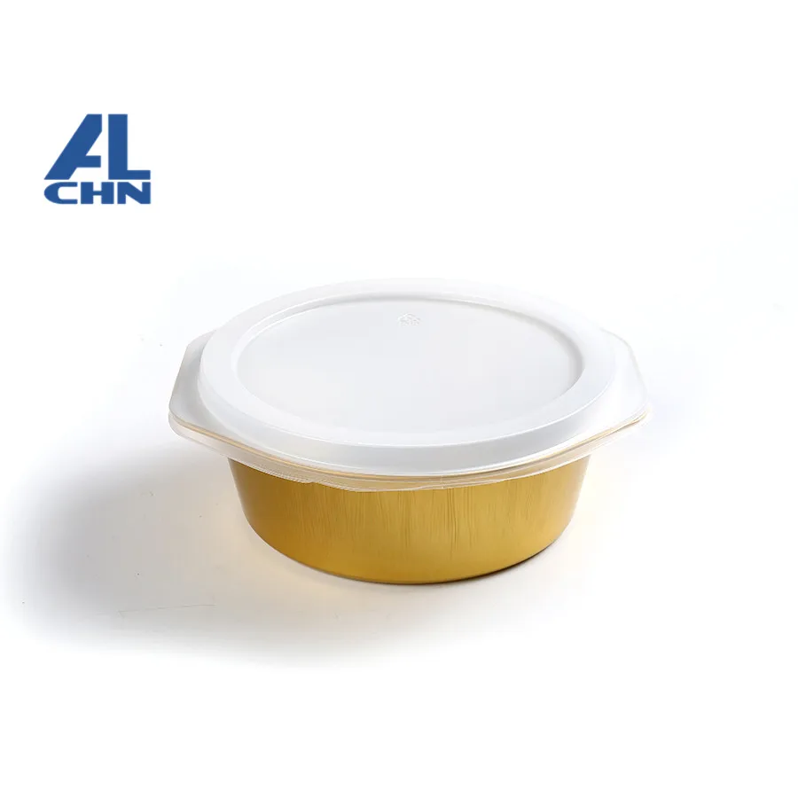 
ALCHN Heavy Duty Disposable Aluminum Round Foil Pans 100% Recyclable Food Storage Tray Container 