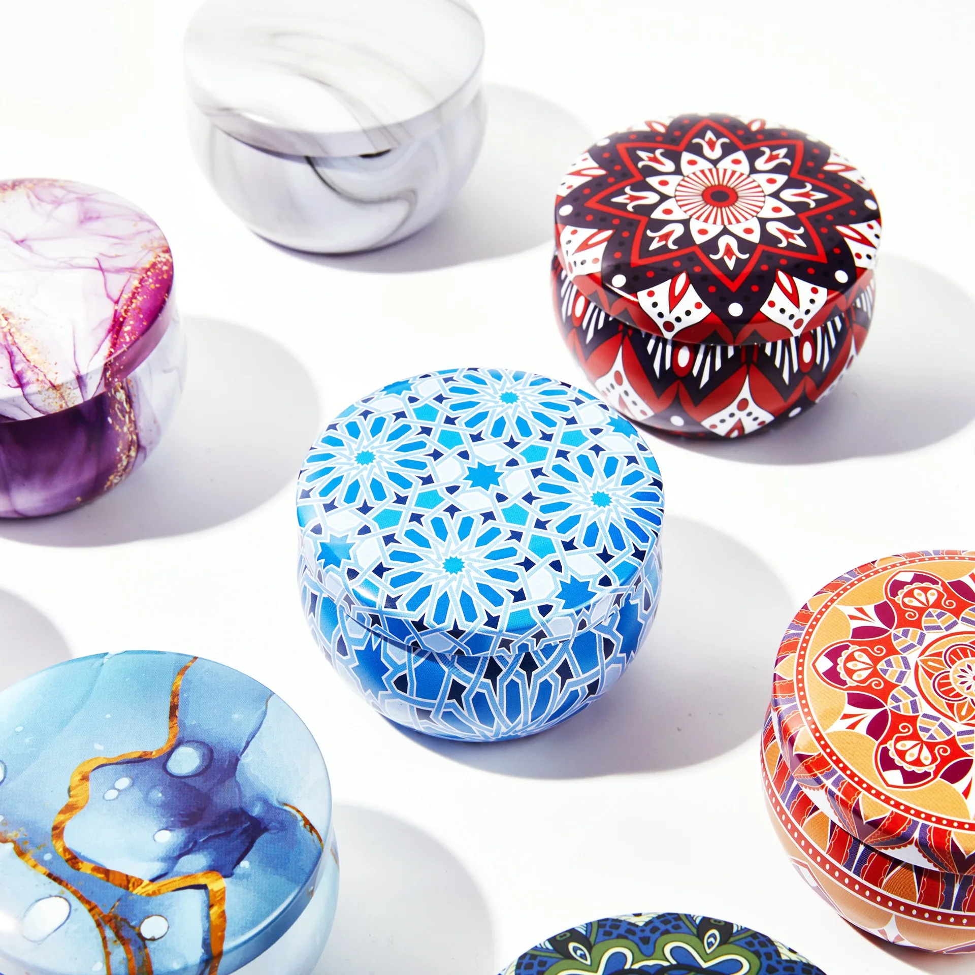 70ml 2.5oz 62*42mm 70*50mm 3.5oz takeout tin round smell proof food tea coffee spice candle container