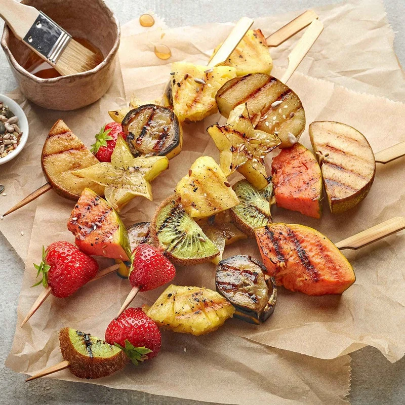 Promotion Thick Bamboo Skewers Paddle Sticks Flat Skewers Wood