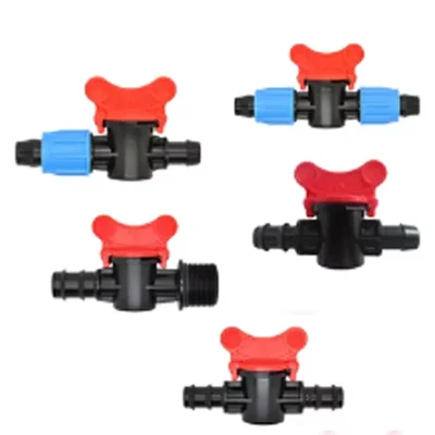 mini barbed coupling valve drip irrigation tape fittings