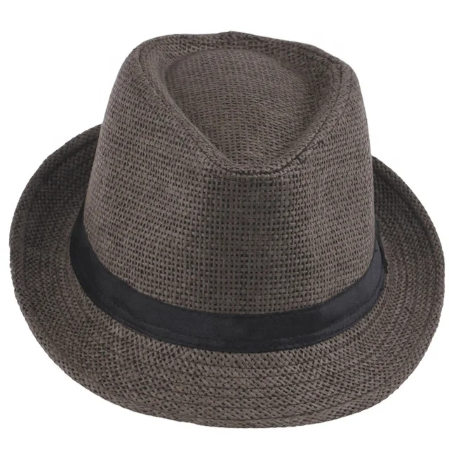 Womens Mens Fedora Trilby Gangster Cap Cheap Summer Beach Sun Straw Panama Hat Cap