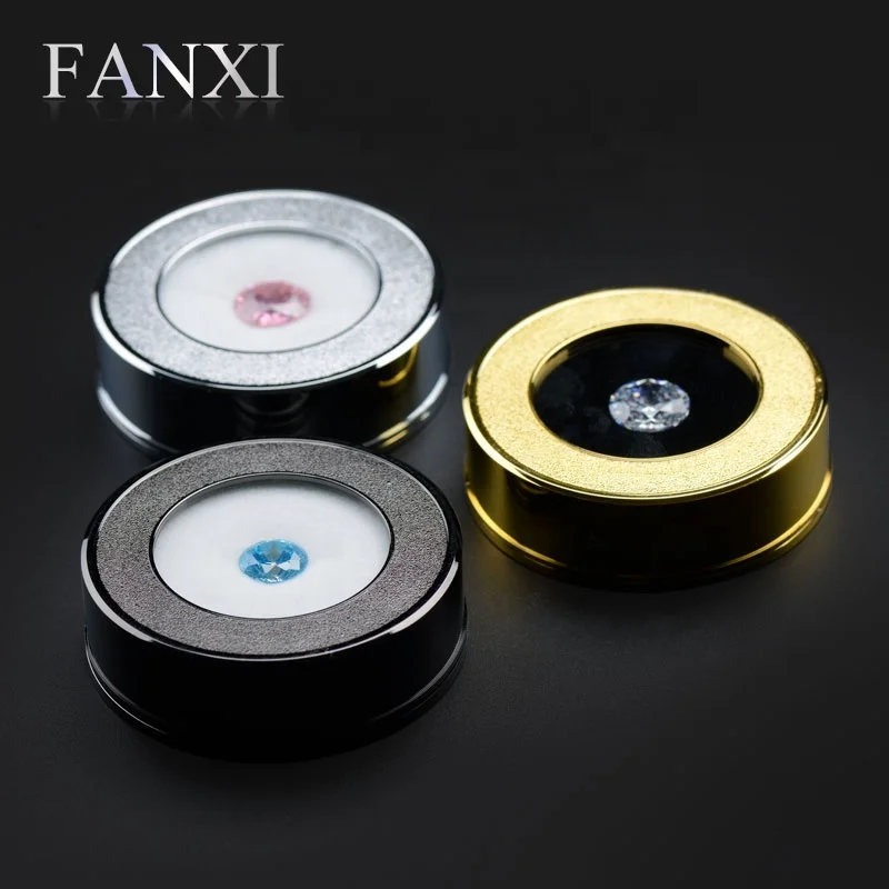 FANXI оптовая продажа круглые черные стразы из драгоценных камней с поролоновой вставкой алмазные Роскошные металлические коробки свободный Алмазный