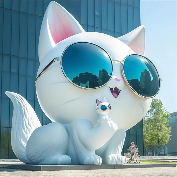 customize large outdoor sculptures Large fiberglass cartoon animals Large shopping mall outdoor cartoon sculpture