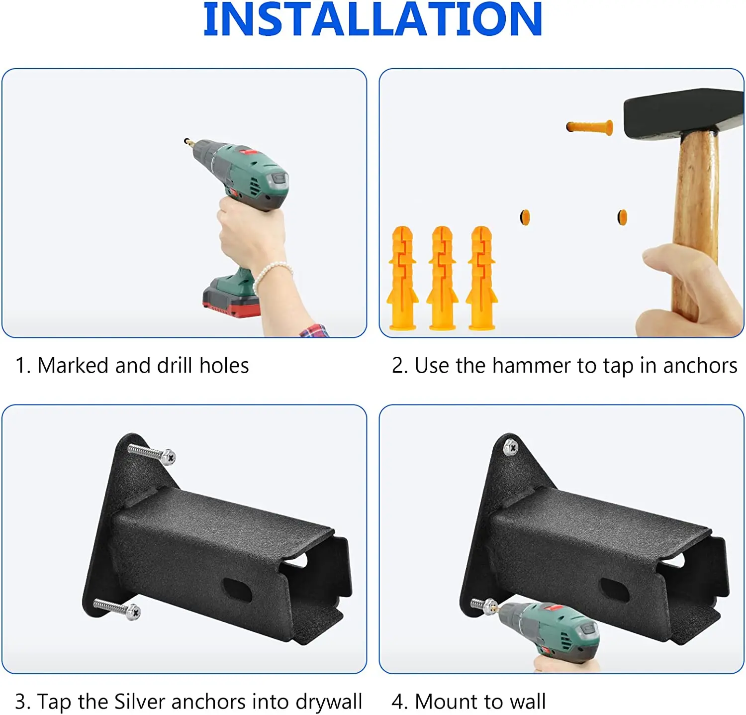 Hitch Wall Mount Hitch Mount Bike Rack and Cargo Carrier Garage Wall Organizer Trailer Hitch Receiver Storage Metal Carton Box