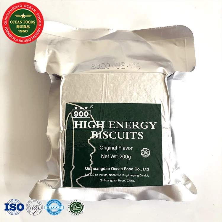 Compressed biscuit food ration for natural disaster kit