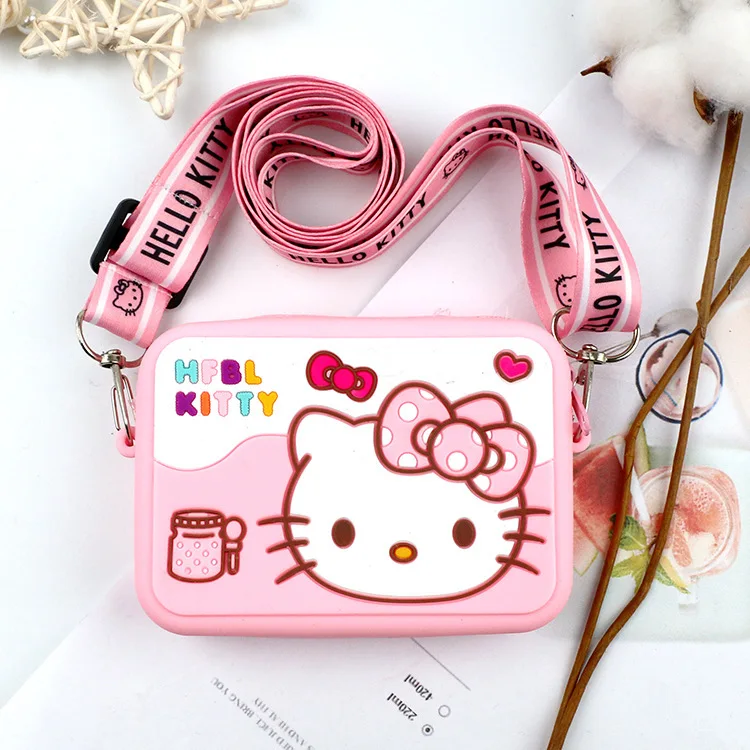 novelty toddler charms wallet pouch mobile phone crossbody Kids Hand Bags silicone coin purse for girl