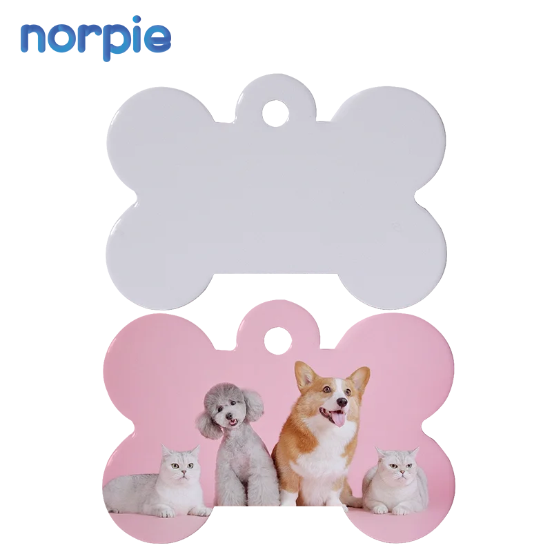 Wholesale Dog Tag Sublimation Aluminum Blank Dog ID Blank Pet Cat Tags