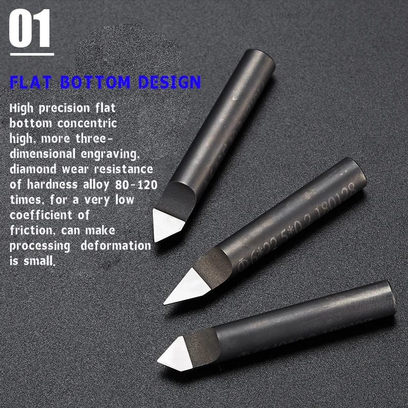 WEIX CNC engraving bit PCD diamond milling cutter Stone carving knife