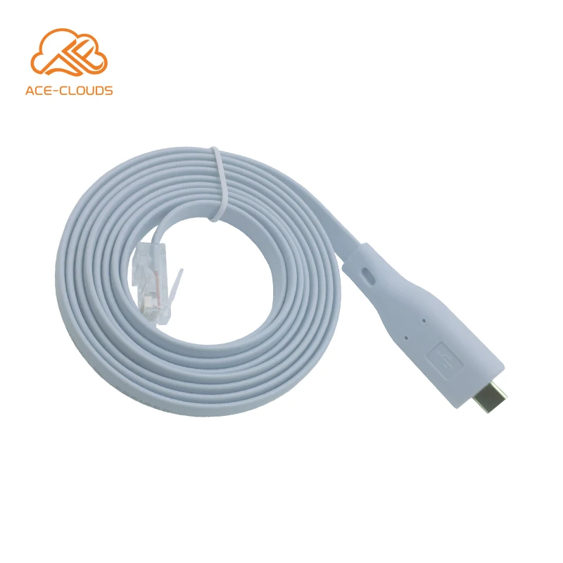Factory wholesale 6FT type c to rj45 serial cable USB TYPE C console cable with ftdi rs232 chip