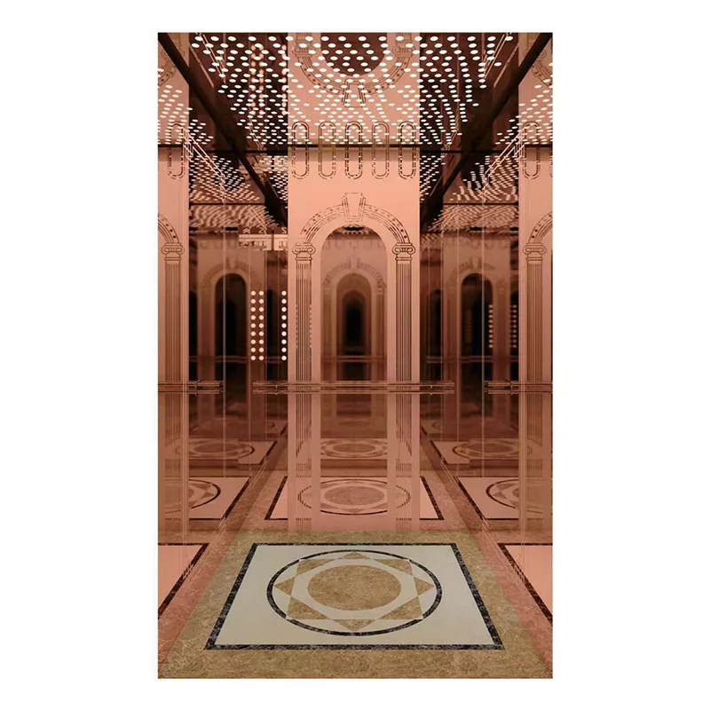 Etched  Hall door car decoration  KTV door board Embossed  Color Stainless steel elevator decoration board