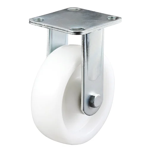 Factory 6 inch Heavy Duty Industry Rubber Roller Wheel Rigid Plate Trolley Caster