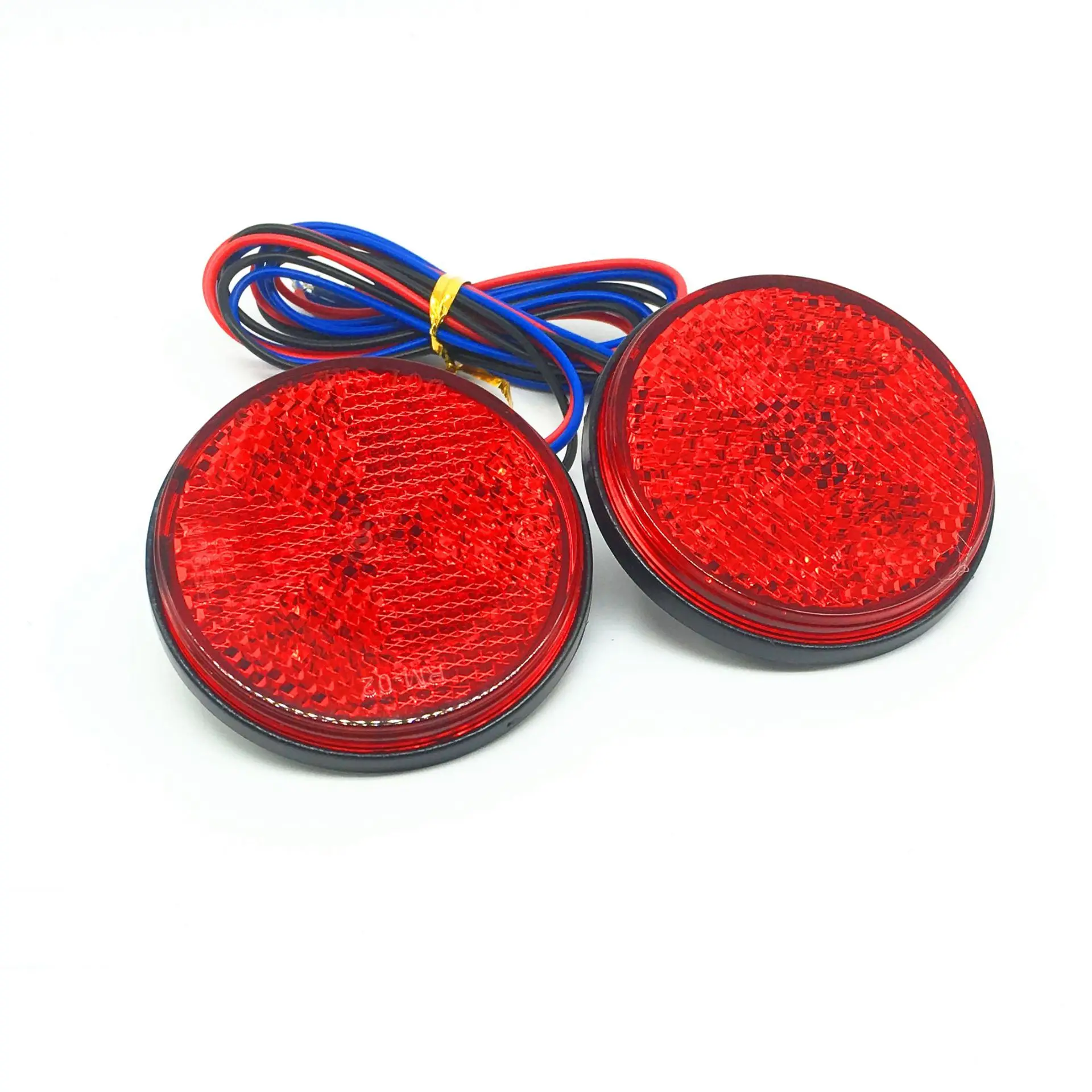 M0104 1pcs Motorcycle 24LED Reflector Electric Vehicle LED Driving Brake Light Waterproof License Plate