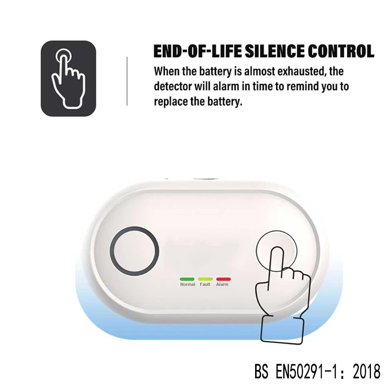 ANKA Smart Security Alarms EN50291 Certified Temperature Humidity Display Voice Alarm Independent Carbon Monoxide Detector