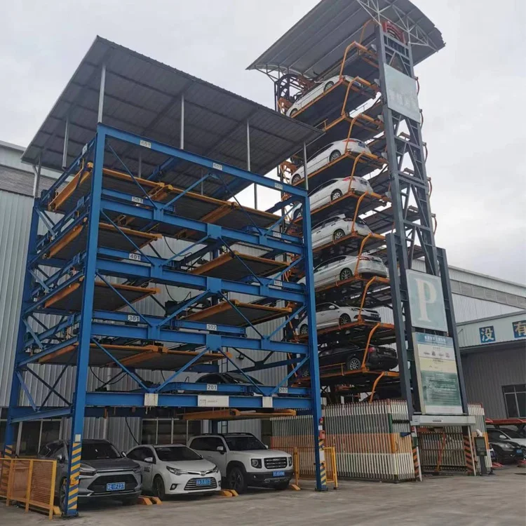 Small area occupation automatic circulation vertical rotary parking lift system
