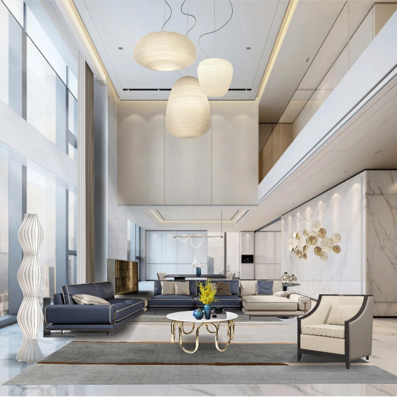 Современный дизайн интерьера гостиницы 3D