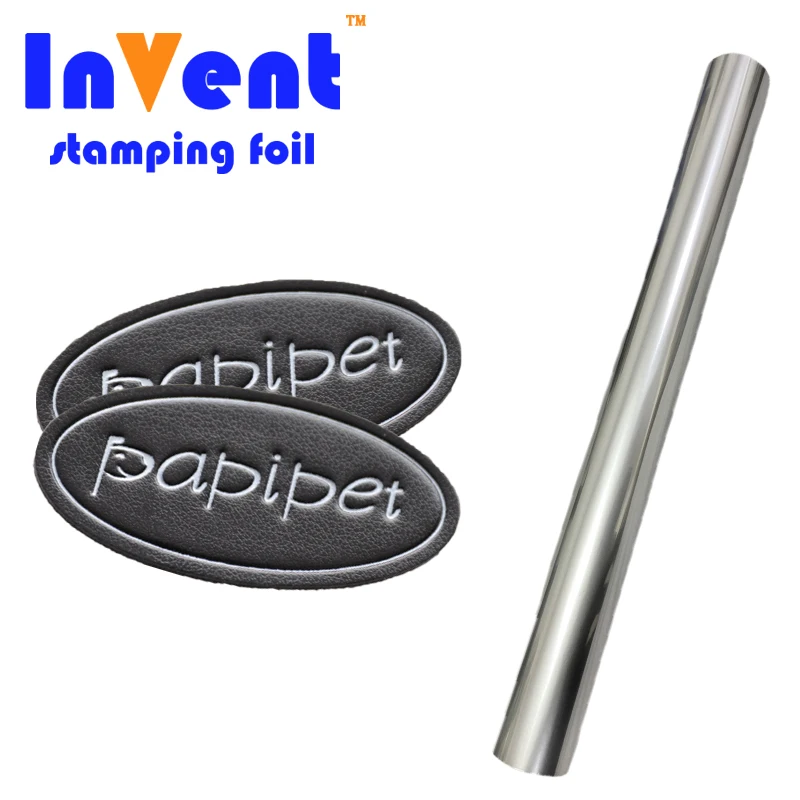 Heat Transfer Foil Hot Stamping Foil for Leather Good Quality Holographic DIY Matte Silver PET Pu Foil for Leather and Textile