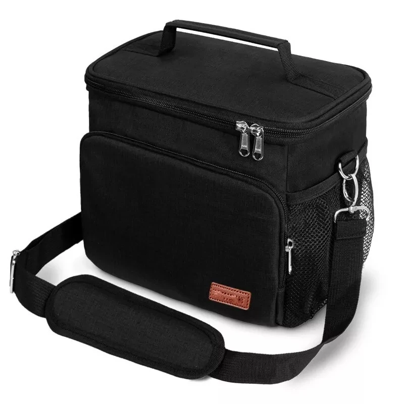 Wholesale Portable 600D Polyester Lunch Cooler Bag Eco-Friendly Waterproof Thermal Insulated Office Work Travel Picnic Food Safe