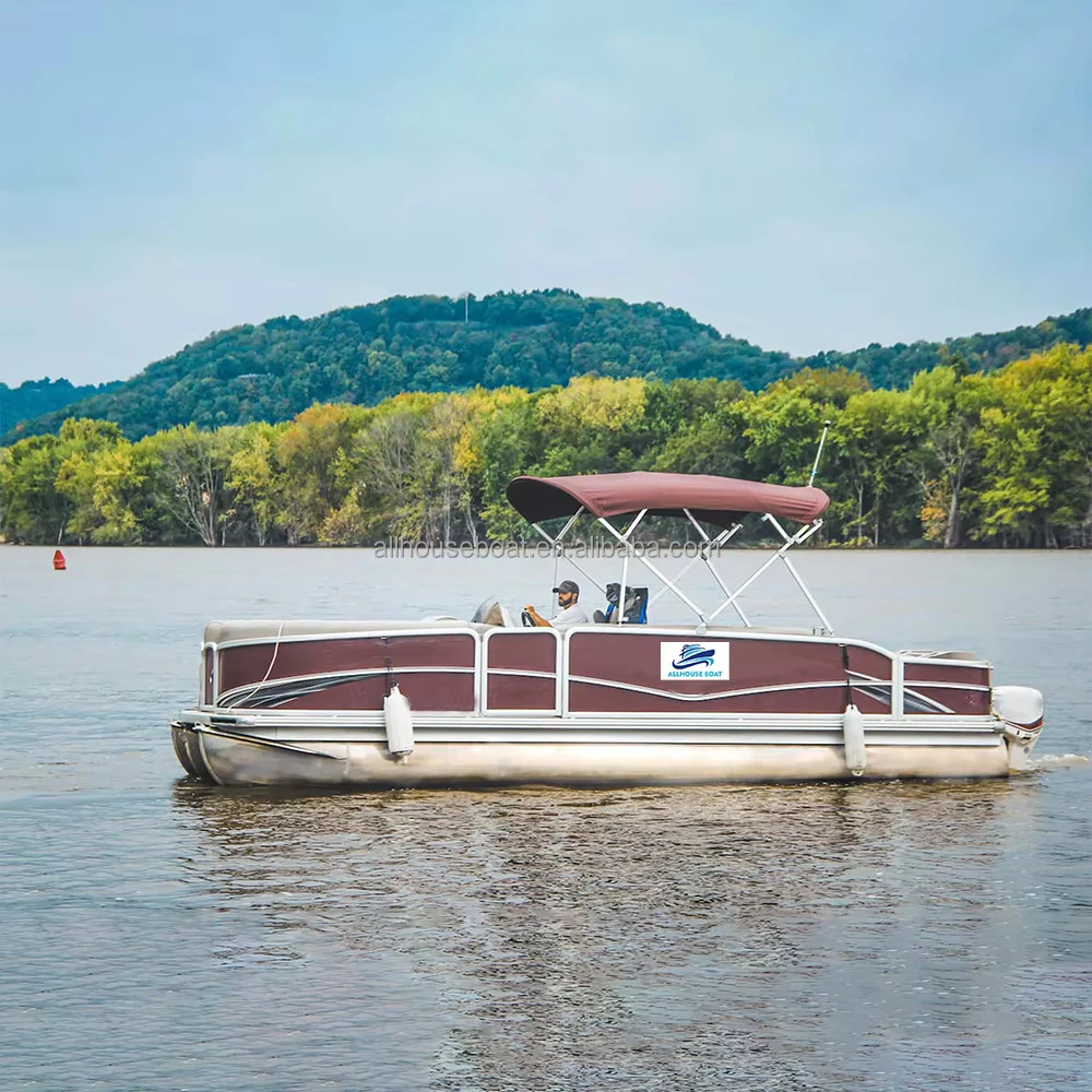 The 7-meter House Boat Is Made Of Aluminum MAG With Super Corrosion Resistance And Luxurious Decoration.