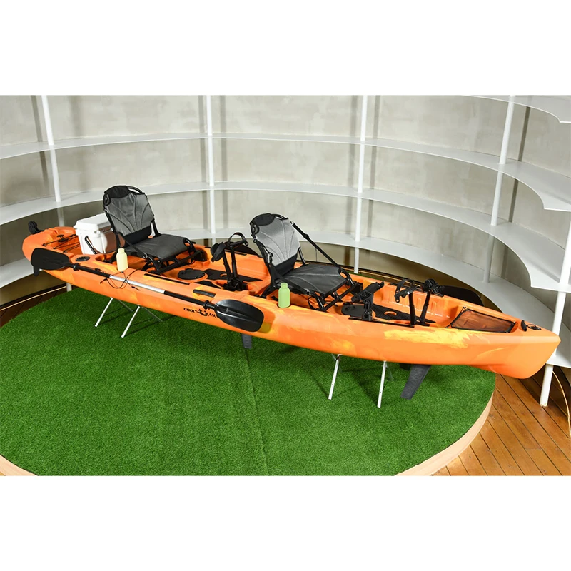 Wholesale  double seat pedal kano kayak paddle rotomold plastic with adjustable kayak chair
