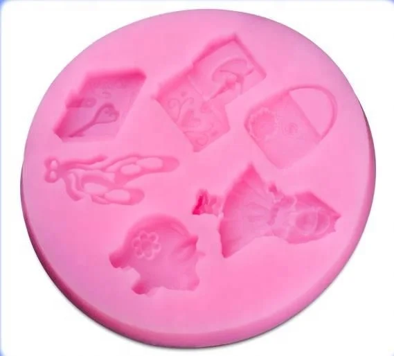 China factory cheap little doll toy design silicon fondant moulds for fondant