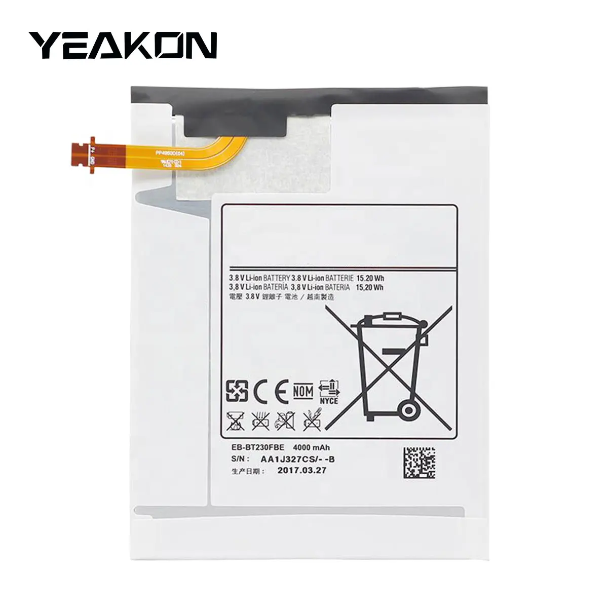 3.8V 4000mAh High Capacity Tablet digital Battery EB-BT230FBE for Samsung Galaxy Tab 4 7.0 SM-T231 SM-T230 SM replacong battery