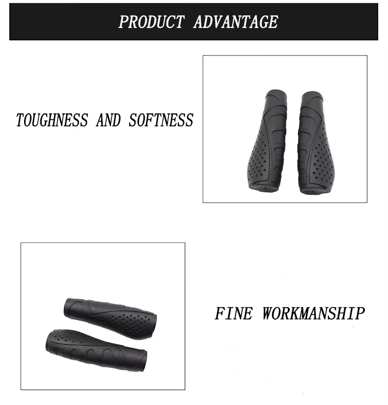 Non-slip Bike Hand Grip Bike Parts Ergonomic Bicycle Handlebar Grips Rubber Bike Grips Bicycle Parts