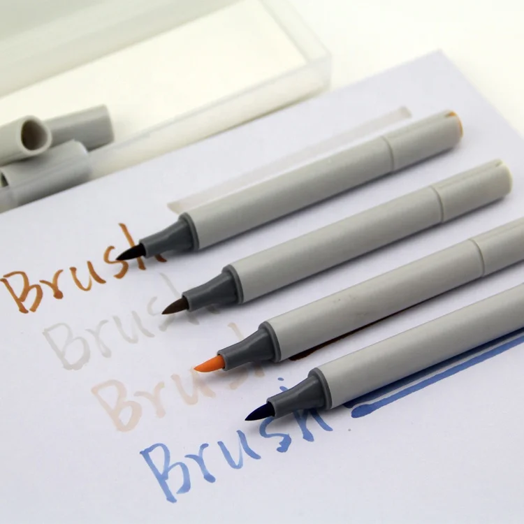 Double Tip Pantone Customized Colors Ink Art Marker Pens