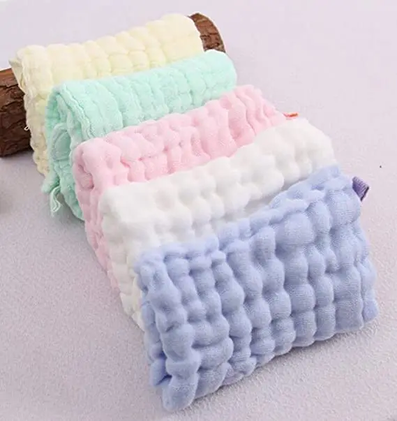 Baby Burp Muslin Cloths 6 Layer Cotton Hand Washcloths Extra Absorbent Cotton Towel