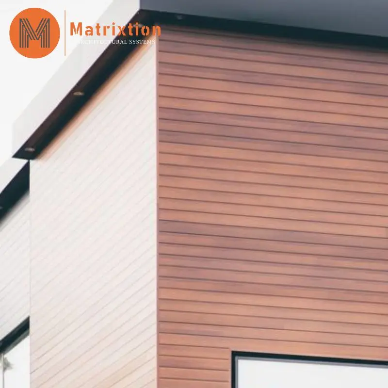 Timber look metal siding for house facades panels exterior wall panels for house