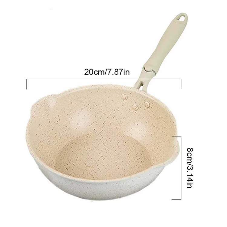 Wholesale High Quality Multi Purpose Maifan Stone Aluminum Alloy Non Stick Household Frying Pan