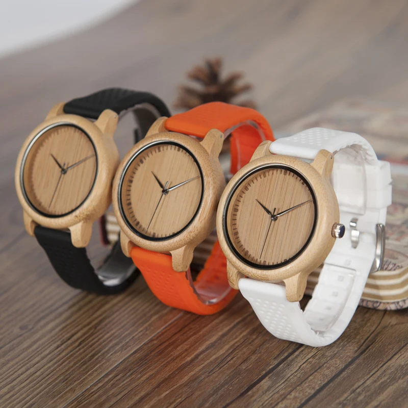 BOBO BIRD Wholesale Luxury Silicone Men Wood Watches
