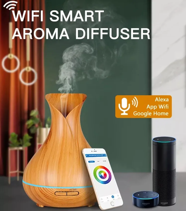 WIFI alexa google home smart life ультразвуковой диффузор для эфирного масла